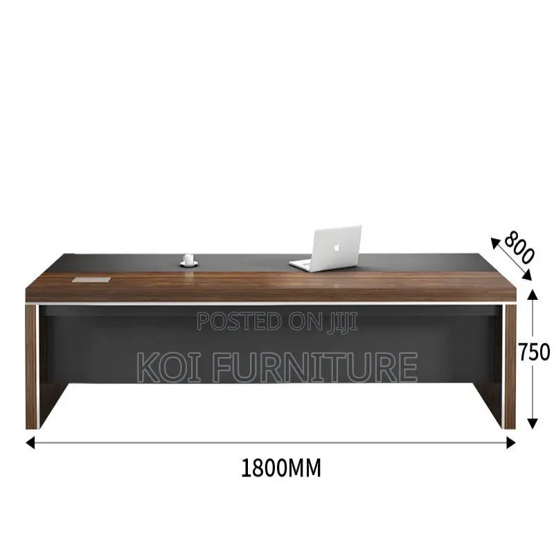 Office Desk : 1.8m Modern L-Shaped Executive Office Table