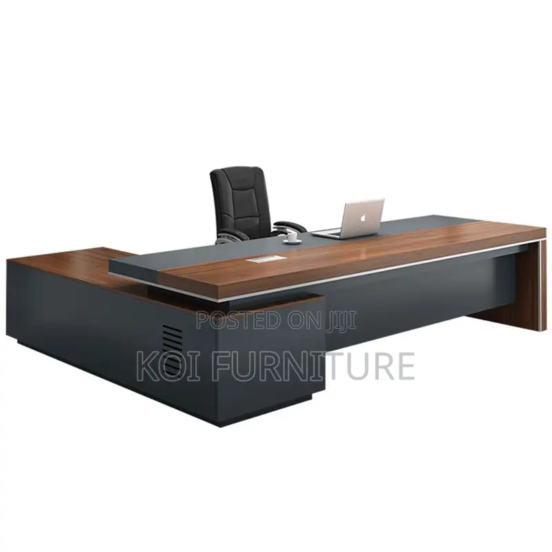 Office Desk : 1.8m Modern L-Shaped Executive Office Table