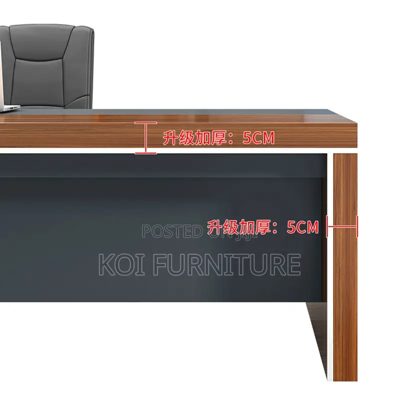 Office Desk : 1.8m Modern L-Shaped Executive Office Table