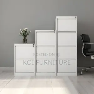 Office Cabinet : Steel White Filing Cabinet 4 Drawer