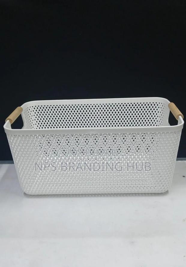 Large Plastic Storage Basket Size: *35*22.9*16.2cm Eh - thumbnail 4