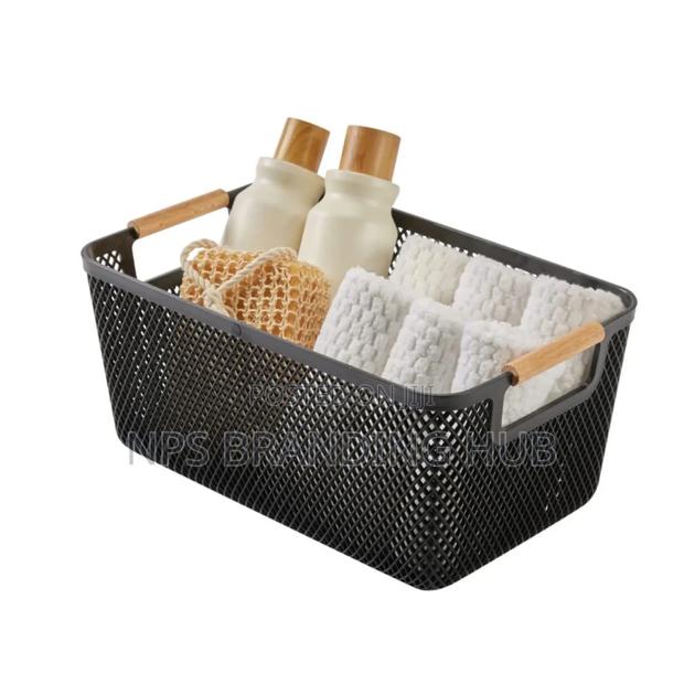 Large Plastic Storage Basket Size: *35*22.9*16.2cm Eh - thumbnail 5