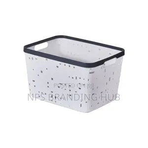 Large Binded Plastic Storage Bask Size: *31*21.5*17.5cm Eh