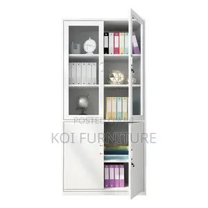 Office Cabinet : 2 Door Half Glass Office Filing Cabinet