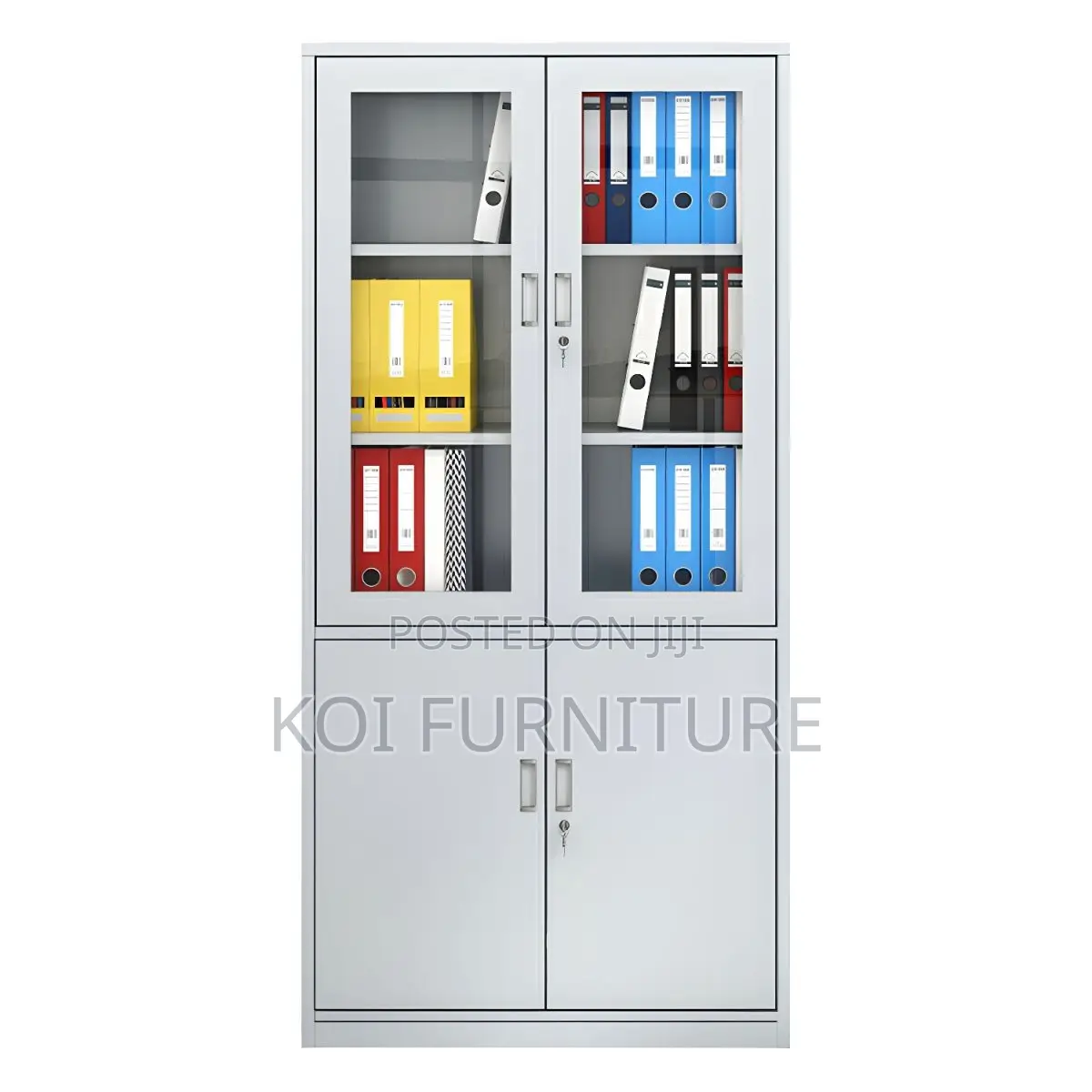 Office Cabinet : 2 Door Half Glass Office Filing Cabinet