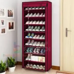 10 Layers Free Standing Shoe Rack Organizer With Cover