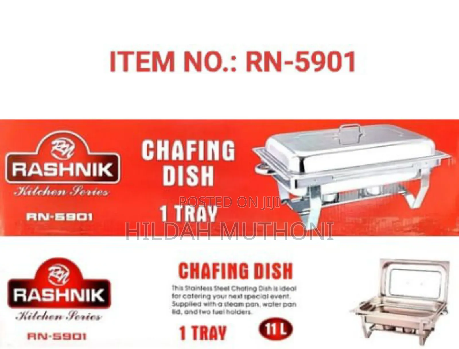 Chafing Dish Single Tray Model 5901