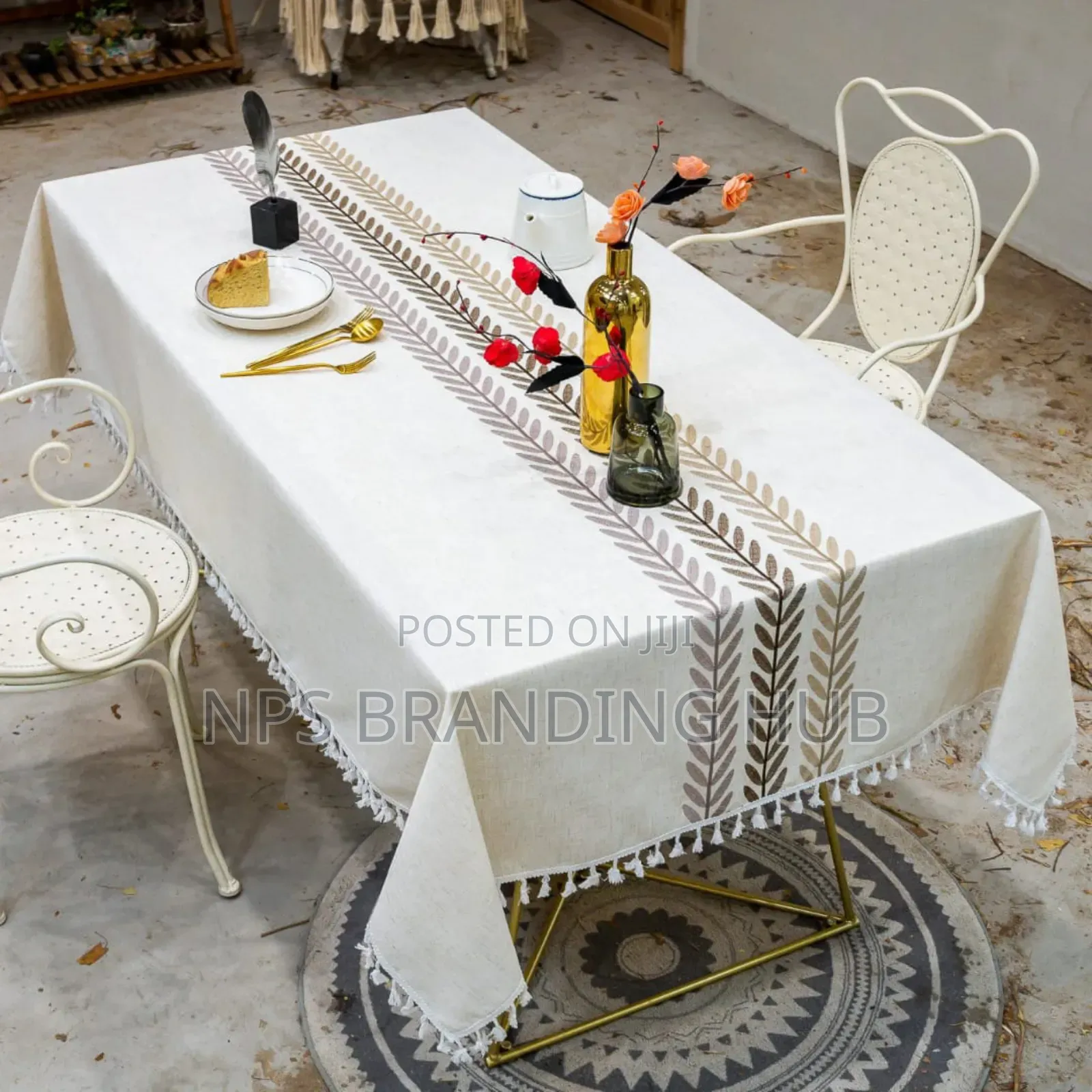 Cotton Linen Table Cloth 140*250cm Eh