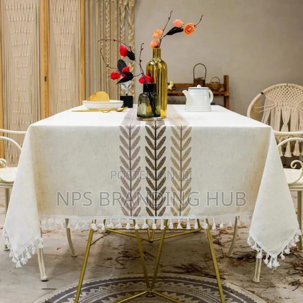 Cotton Linen Table Cloth 140*250cm Eh - thumbnail 2