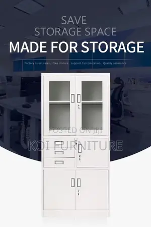 Office Cabinet; Steel Document Cabinet With Drawers and Safe