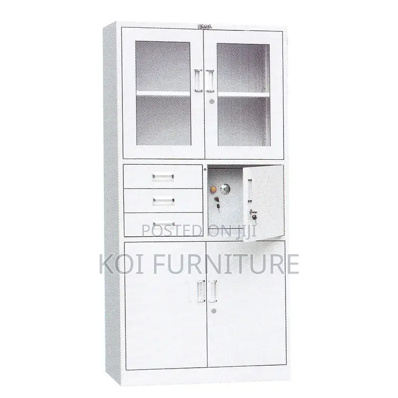 Office Cabinet; Steel Document Cabinet With Drawers and Safe