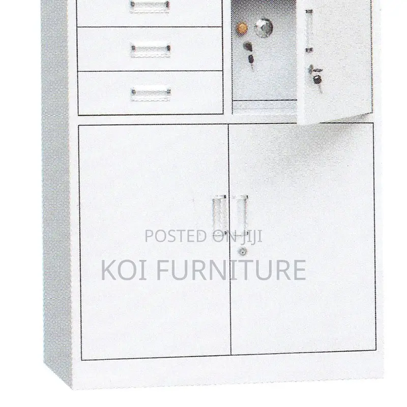 Office Cabinet; Steel Document Cabinet With Drawers and Safe