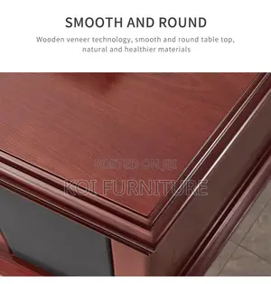 Office Desk; 1800mm Executive Mahogany Smooth Desk