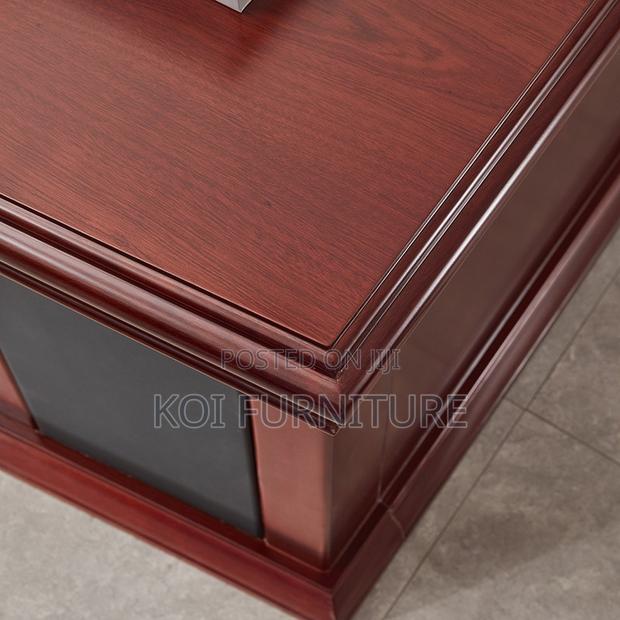 Office Desk; 1800mm Executive Mahogany Smooth Desk - thumbnail 4