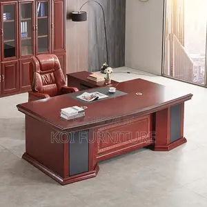 Office Desk; 1800mm Executive Mahogany Smooth Desk