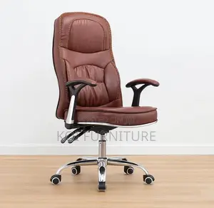 Office Chair; Brown Reclining Orthopedic High Back Chair