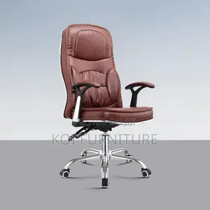Office Chair; Brown Reclining Orthopedic High Back Chair