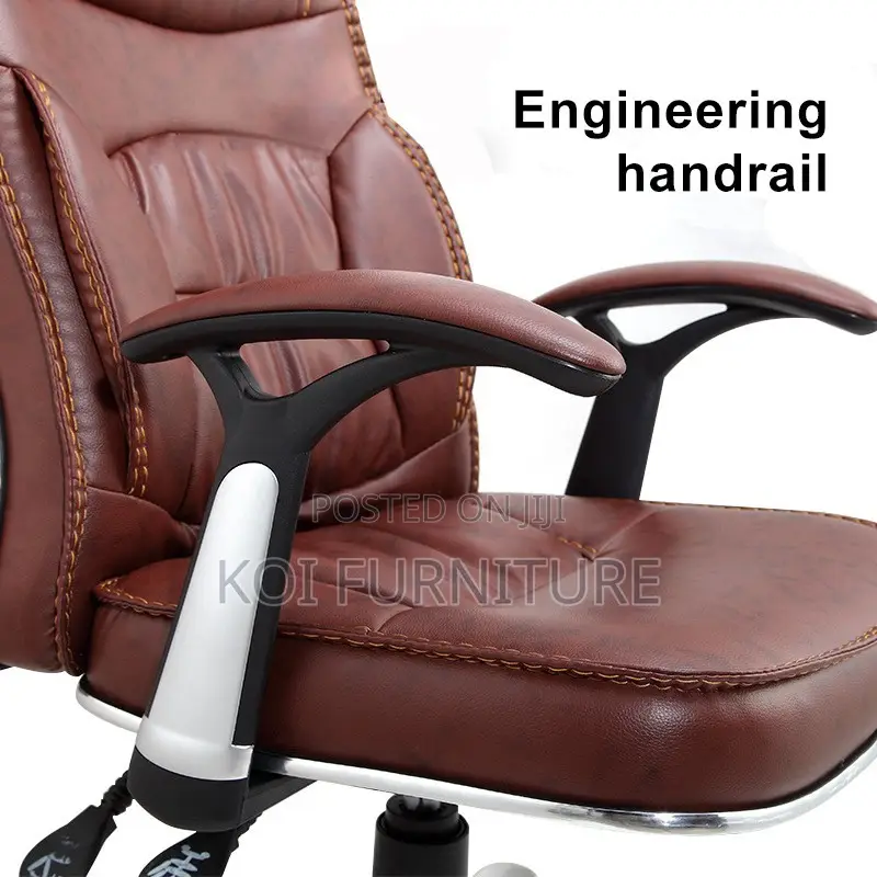 Office Chair; Brown Reclining Orthopedic High Back Chair
