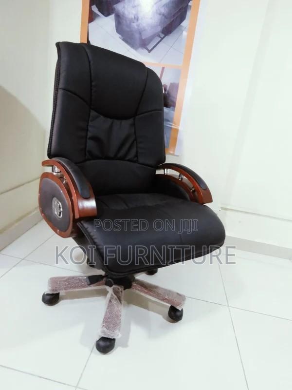 Office Chair; Leather Executive High Back Office Chair - thumbnail 2