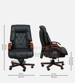 Office Chair; Leather Executive High Back Office Chair