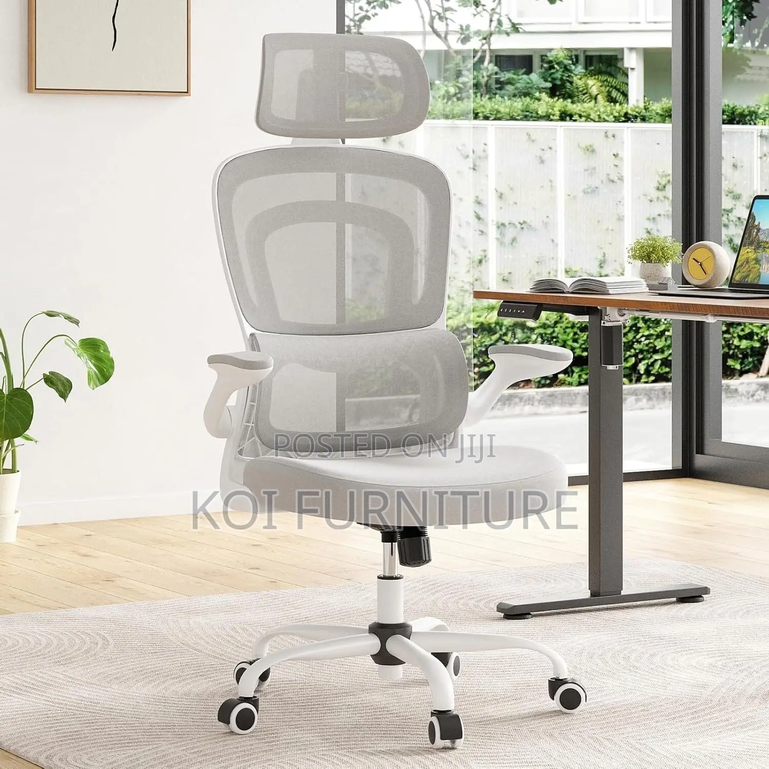 Office Chair; Executive High Back Fabric Office Chair
