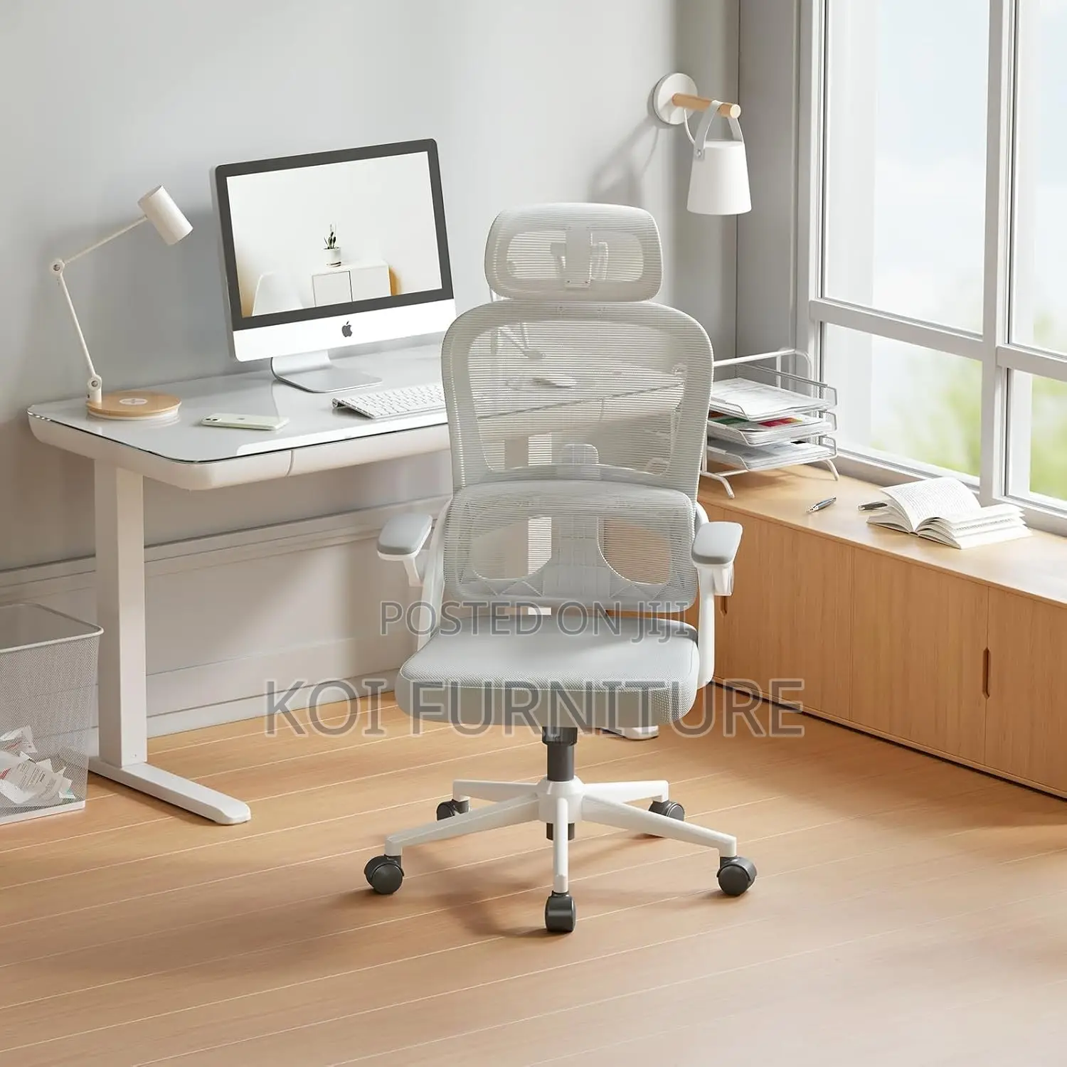 Office Chair; Executive High Back Fabric Office Chair