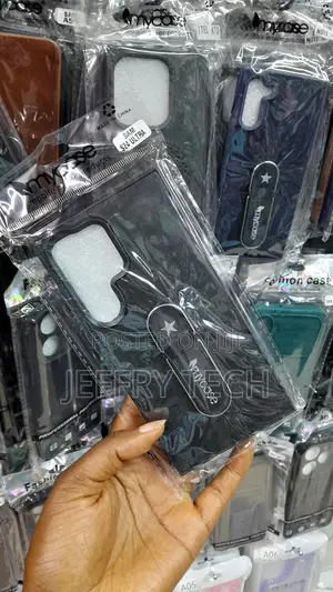 Zaxik Silicon Leather Case for Samsung Galaxy S24 Ultra-Black