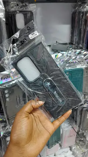 Minio Silicone Plus Leather Case for Samsung Galaxy S22 Ultra -Black