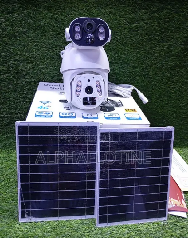 4g Sim Card Connectivity Ubox Double Lens/Solar 6mp Utrahd CCTV Camera