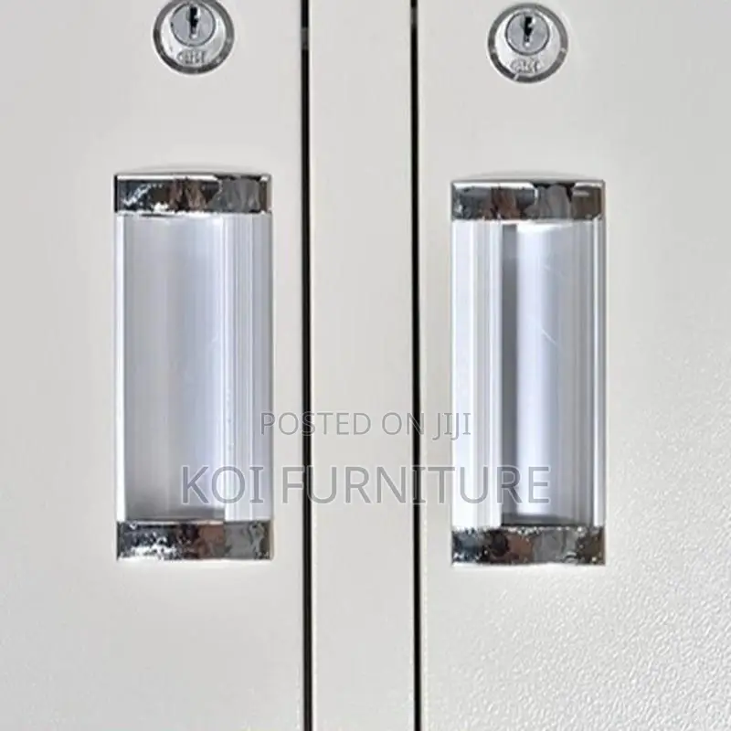 Office Cabinet; Two Doors Cabinet With Glass Front View