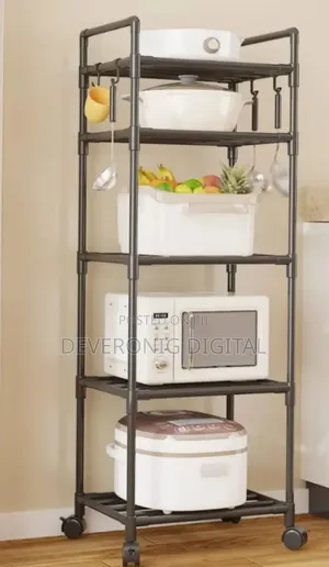 4layer Multifunctional Kitchen Advanced Metallic Rack