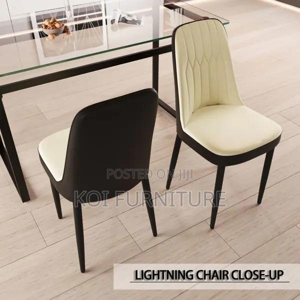 Dining Set; Four Seaters Marble Surface Dining Table -Leather Seats - thumbnail 5