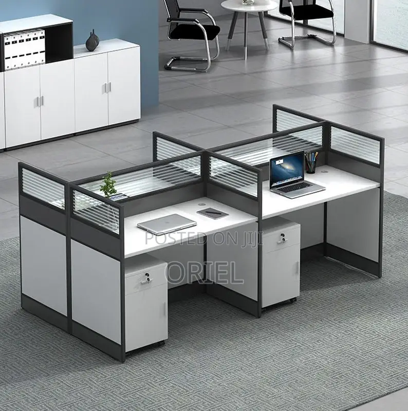 Office Workstations: Quad Executive Staff Workstation Desk