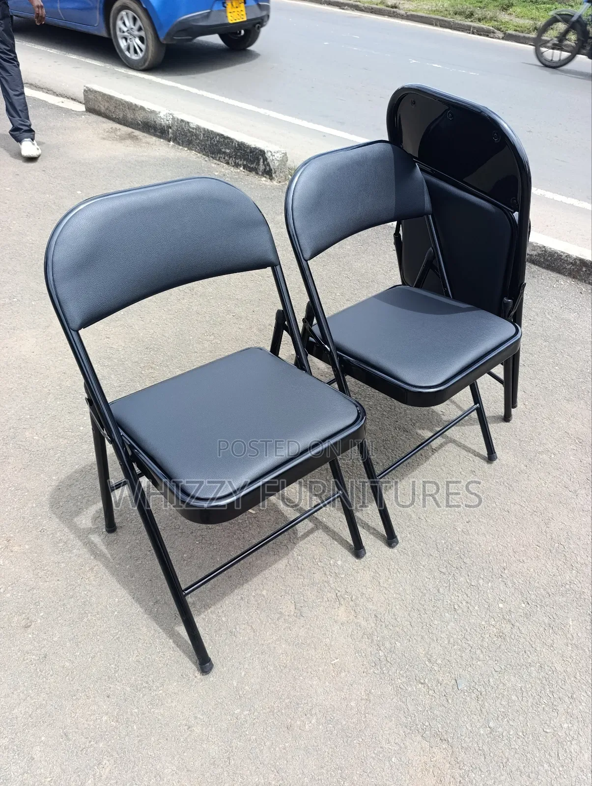 Black Leather Foldable Chair Folding Chairs Folding Chair Foldable