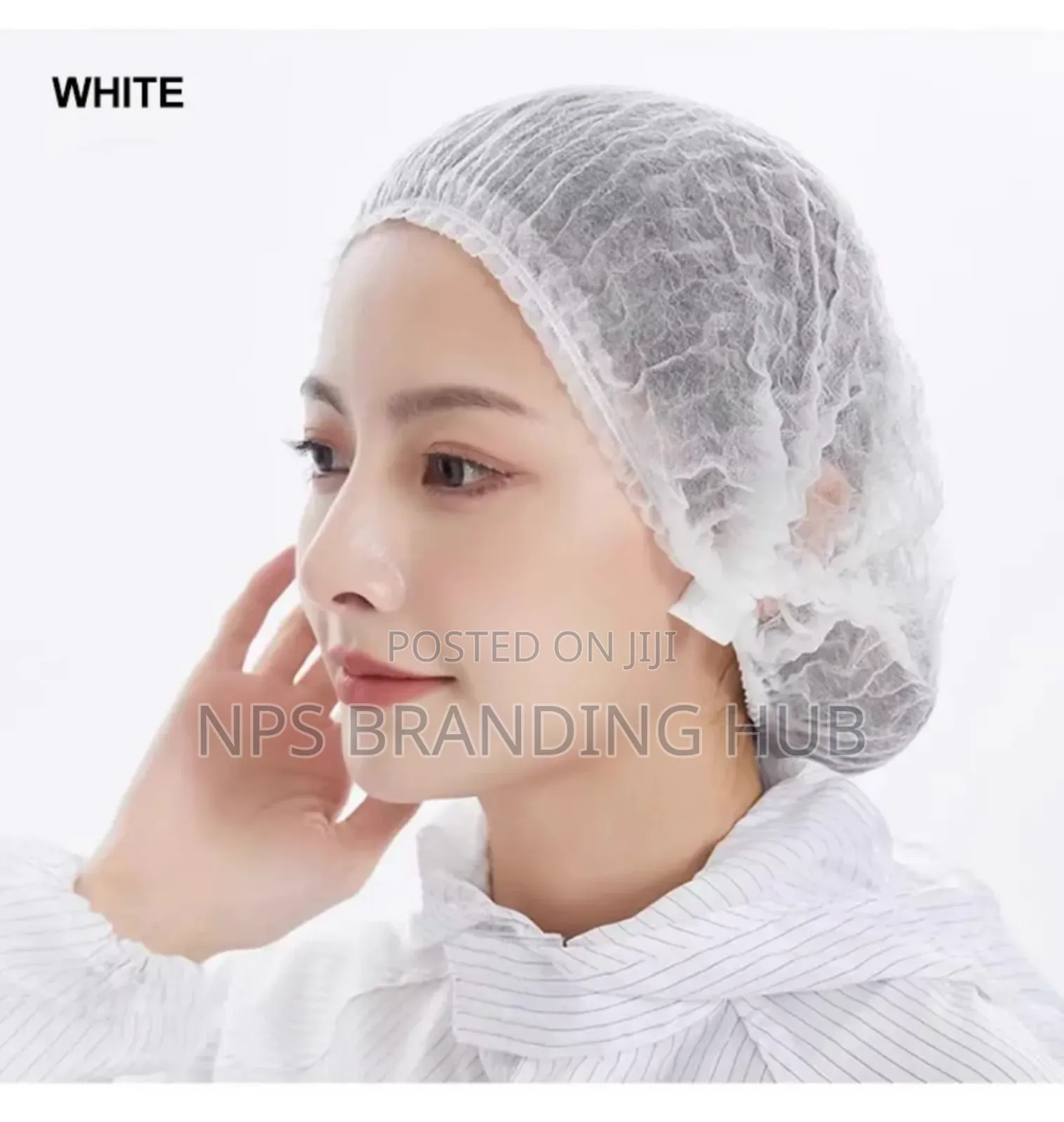 Kitchen White Hairnets Packed In 100s