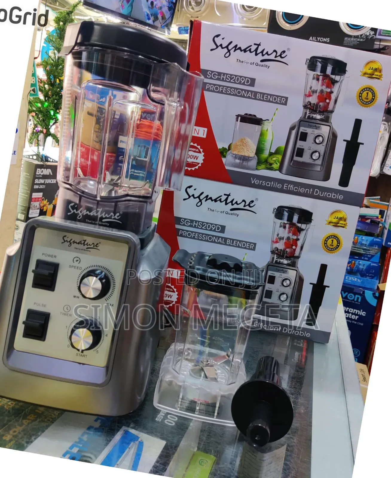 Signature Commercial Blender 2 in 1 With 2 Jars Sh209d