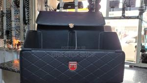Leather Trunk Boot Organizer Collapsible With Large Compartments - thumbnail 2