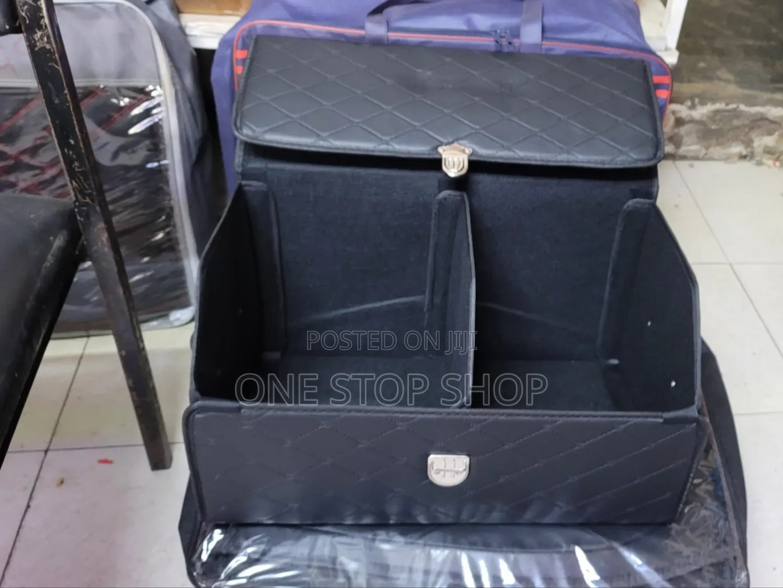 Car Leather Boot Collapsible Trunk Cargo Organizer