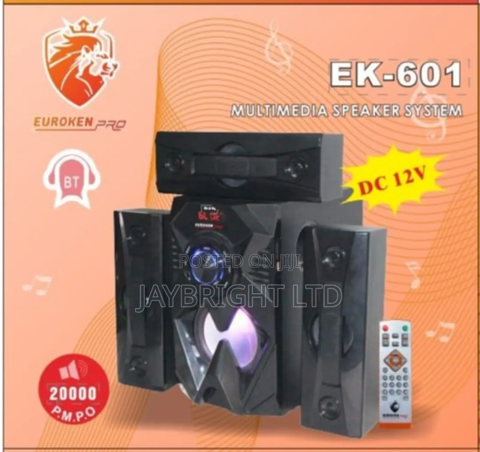 Euroken Ek-611 3.1 Channel High Quality Woofer System Pmpo 20000w