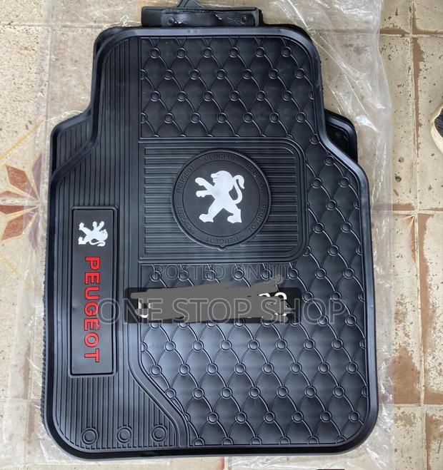 5pc Peugeot White Logo Car Floor Water/Mud /Dust Proof Carpet Mats