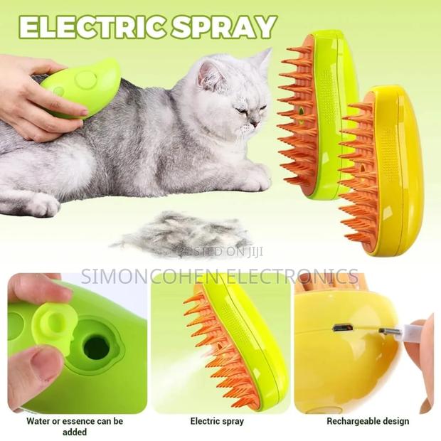 3-in-1 Electric Pet Spray Massage Brush - main view