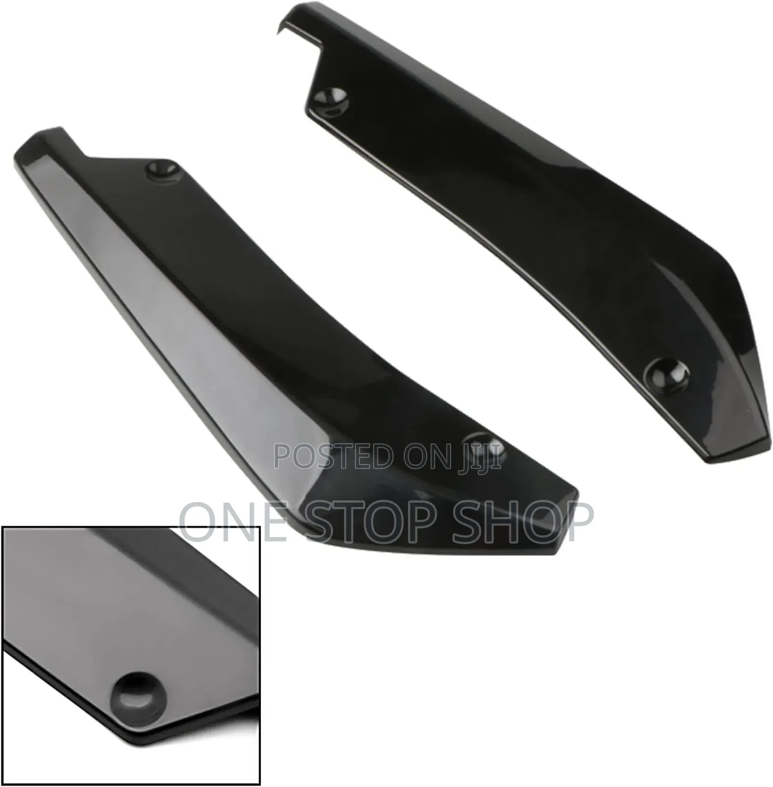 2pcs Black Rear Side Lip Diffuser Body Kit