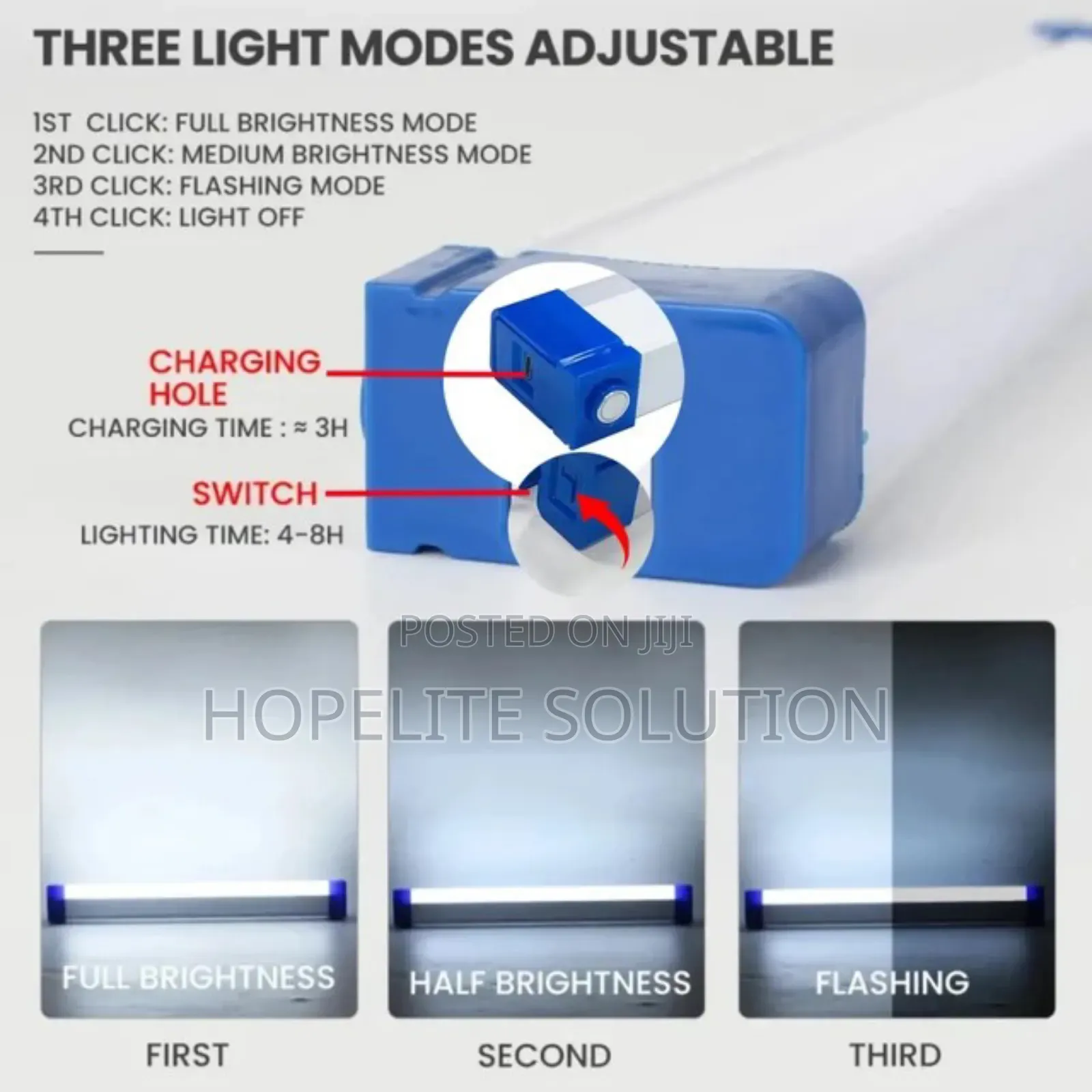 15cm Portable Led Rechargeable Tube Light