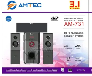 Amtec Am-731 3.1ch Sub Woofer Bluetooth System-Fm,Usb,Sd-20000w