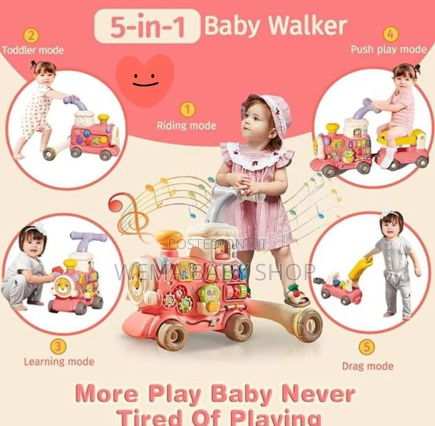 5-in-1 Baby Walker Train Toy - main view
