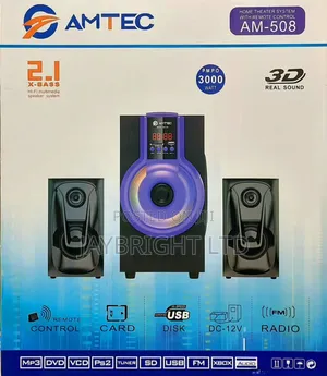 Amtec Am-508 2.1ch Bluetooth Hifi Speaker 8000w,Remote Control