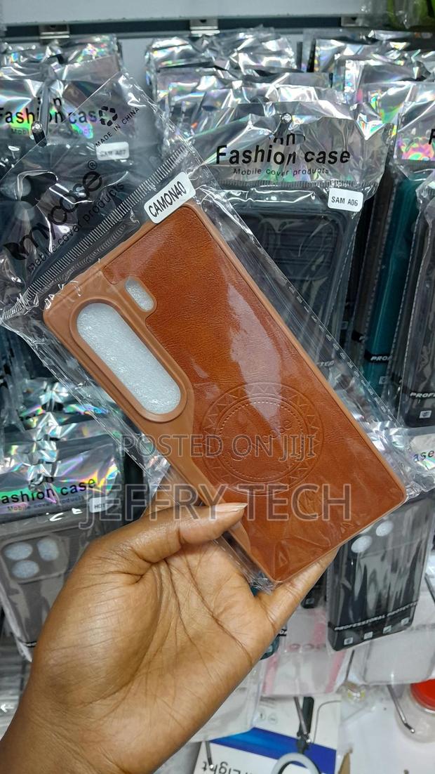 Zuba Leather Case for Tecno Camon 40 Back Cover Silicone - thumbnail 3