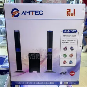 Amtec Am-702 20000w Multimedia System 2.1ch Fm/Sd/Bt/Usb (1 Yr Wrty)