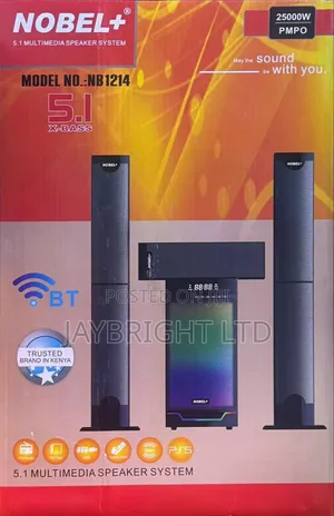 Nobel Nb-1214 5.1ch High Output Sound Sysstem 25000w Pmpo