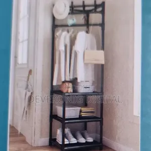 Yh6606 3 Layer Coat Rack + Storage